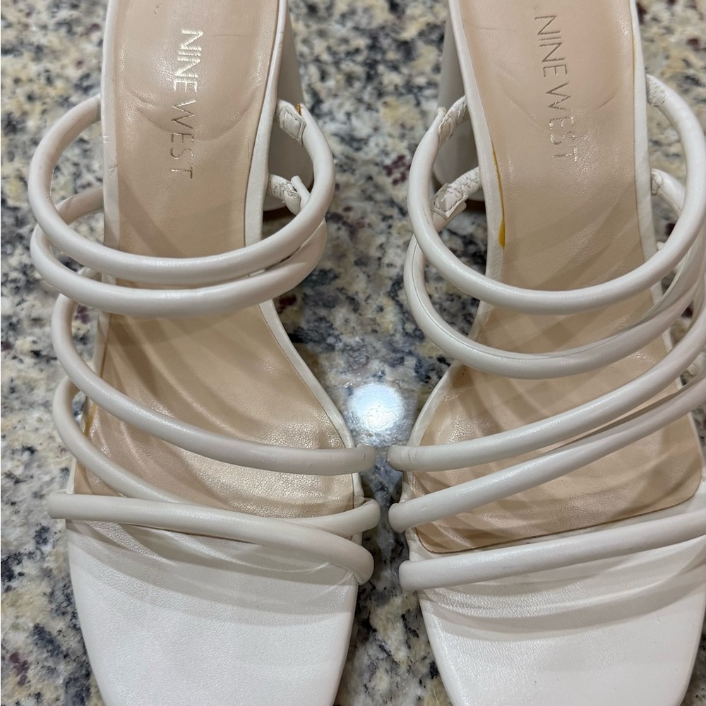 Nine West Women's Ivory Strappy Heels